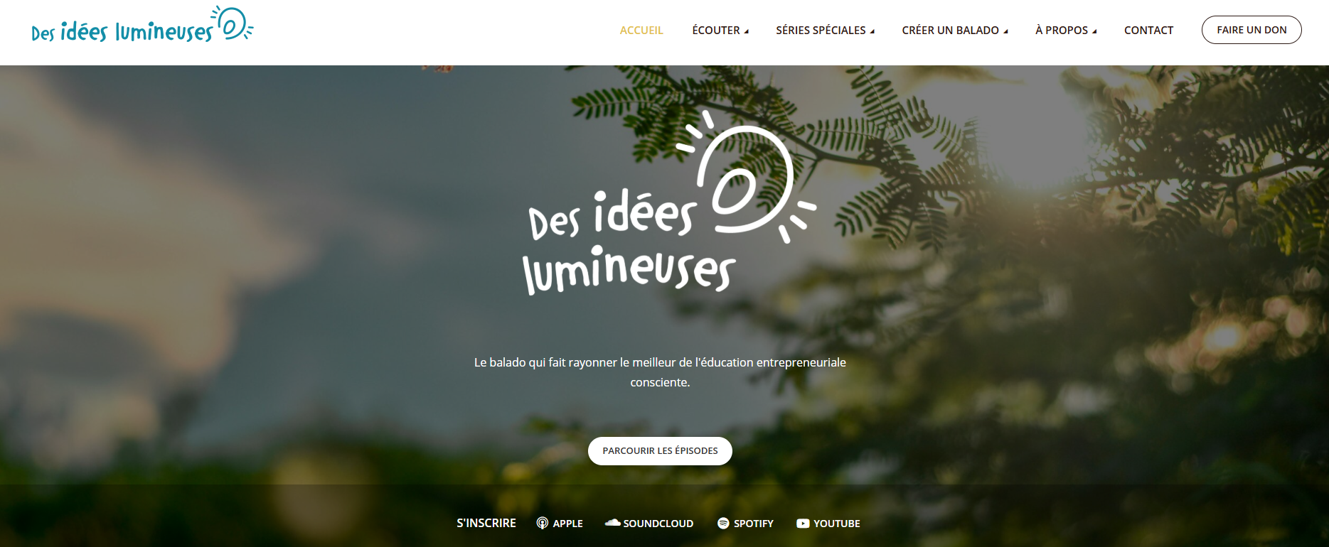 Aperçu du projet Des idées lumineuses