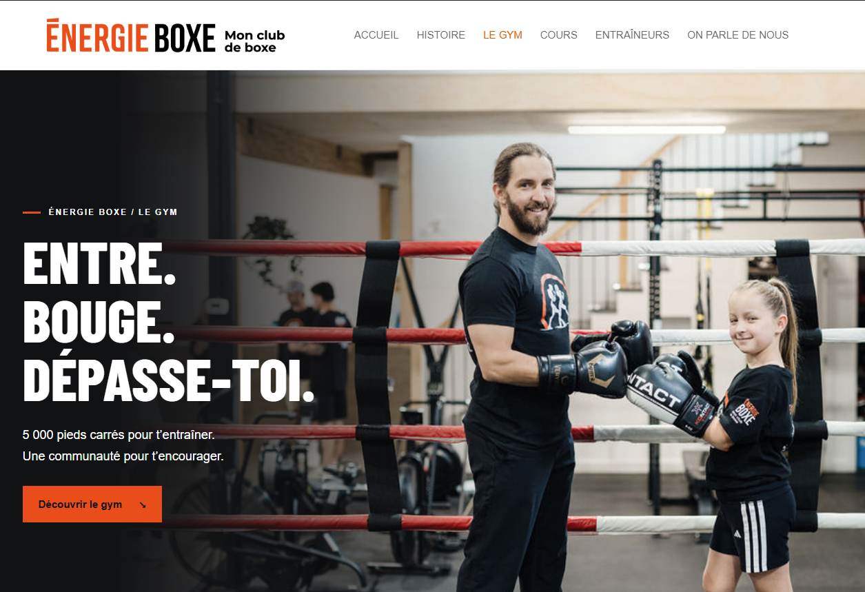 Aperçu du projet Énergie Boxe